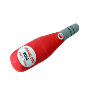
Pet toys that make sounds for dogs and cats, red wine bottle-shaped bite-resistant and boredom-relieving plush toys, factory direct sales across borders