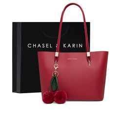Chasel&Karin Red Bag for Women 2026 New Bridal Wedding Bag High-End Large-Capacity Shoulder Tote Bag