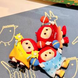 Popular Yoyo Sauce Cute and Funny Tilted Head Series Bring in Wealth and Treasure Mini Model Desktop Ornament Youyou Sauce Cute Gift