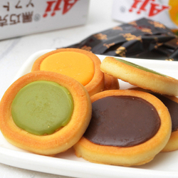 Aji Soft Heart Tart Salted Egg Yolk/cheese/matcha Flavor Chocolate Sandwich Cookies 118g Snacks