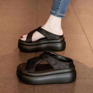 
High-end thick-soled sandals for women, summer outerwear with skirts, 2026 new platform high heels, seaside beach sandals