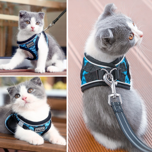 Cat traction rope, anti-breakaway rope, special pet vest-style harness ...