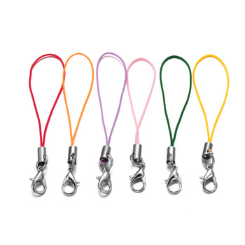 DIY single -circle mobile phone chain hanging rope multi -color lobster buckle