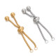 Stainless steel pull-out silicone small gold ball box bracelet adjustable extension chain DIY bracelet telescopic chain accessories