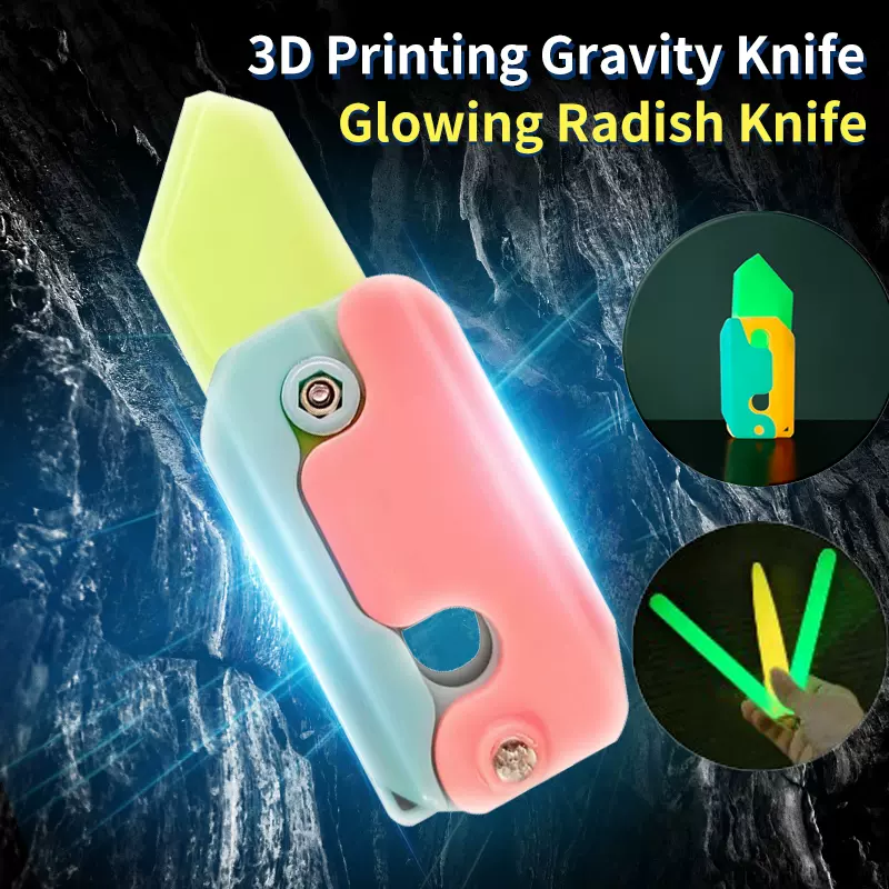 3D Printing Gravity Cub Jumping Small Radish-Knife Mini Model