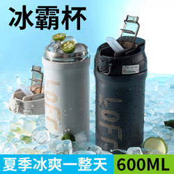 Ceramic Inner Coffee Cup, Insulated Cup, Large Capacity Straw Cup, Stylish Water Cup for Women, Cold-Keeping Ice Cup for Men
