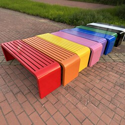 Waterproof Park Bench Outdoor Bench Wrought Iron Bench Patio Outdoor Backrest Chair Public Rest Area Row Chair