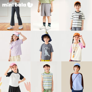 
Mini Balabala short-sleeved T-shirt for boys and girls, summer comfortable, breathable and cool baby tops