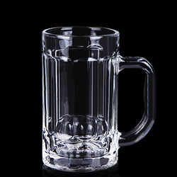 Glass Cup with Handle, Heat-Resistant Tea Cup for Teahouse, Household Drinking Cup, Milk Juice Cup, Thickened Large-Capacity Beer Mug