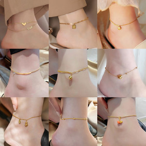 
Sexy anklets for women 2025 new style trendy lucky fortune five emperor money anklet for girls foot chain 18K titanium steel no color fading