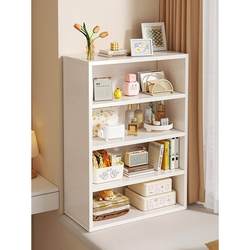 Solid Wood Bookshelf Floor-Standing Bookcase Windowsill Children's Bookshelf Bedroom White Student Bay Window Cabinet Balcony Storage Rack