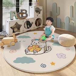 2024 New Floor Mat, Round Carpet, Bedroom and Living Room Mat, Moisture-Proof, Thickened, Anti-Fall, Scratching-Resistant Carpet, New