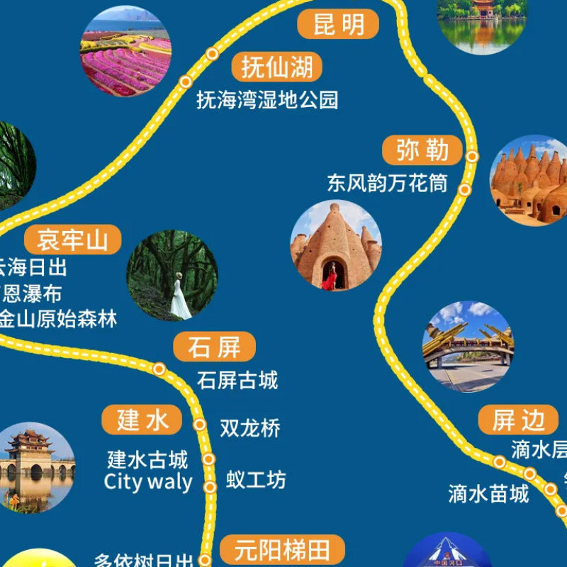 【8人团】滇东南7日元阳梯田河口屏边石屏建水弥勒哀牢山滴水苗城