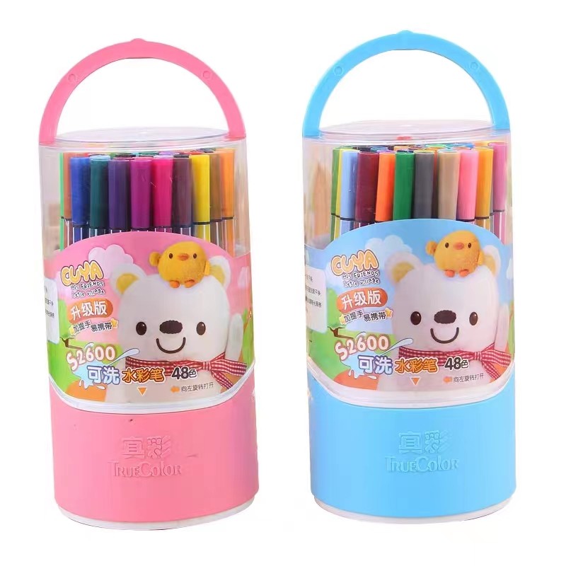 ชุดปากกาเมจิกสีน้ำ Truecolor 48 สี - ล้างออกได้และปลอดภัย