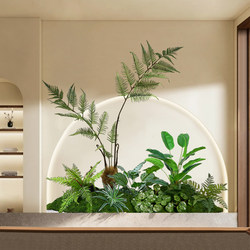 Simulated Green Plants, High-End Light Luxury Indoor Landscaping, Landscape Combination Decorative Ornaments, Balcony High-End Bionic Plant Potted Plants