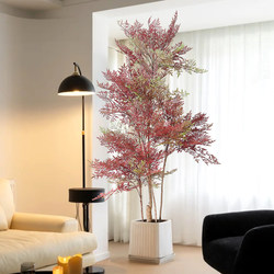 Simulated Green Plant, Nandina Bamboo, High-End Light Luxury Decorative Ornaments for the Living Room, High-End Bionic Green Plant Floor-Standing Potted Plant