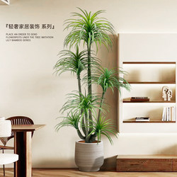 Simulated Green Plant Dracaena Indoor Living Room Tv Cabinet Decorative Ornaments Accessible Luxury Floor-Standing Potted Plants High-End Bionic Plants