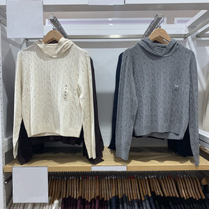 
Japanese women's clothing 2025 autumn and winter machine-washable new flower knitted hooded pullover sweater air conditioning shirt jacket 478871