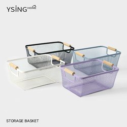 Wrought Iron Desktop Storage Basket for Home Use, Large Storage Basket for Fruits, Snacks, Toys, and Miscellaneous Items