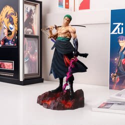 One Piece Figure Standing Posture with Sword Zoro Double-Headed Statue Replaceable Model Anime Merchandise Finely Crafted Straw Hat Crew