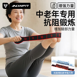 Resistance Elastic Band Segmented Training for Back and Hip Strength Training, Leg Digital Resistance Rope, Muscle-Building Equipment for Middle-Aged and Elderly People