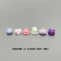 Bored? Get a Few Colorful Little Monster Figurines to Play With, Cute and Healing, for Your Computer Desktop, Japanese-Style Workstation, or Office Desk Decoration