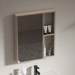 Wall-Mounted Smart Mirror Cabinet for Separate Storage, Bathroom Storage Cabinet, Space Aluminum Toilet Defogging Mirror