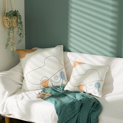 Nordic Light Luxury Ins-Style Throw Pillows for Living Room Sofa, Bedroom Headboard Cushions, Modern Minimalist Model Room Pillows