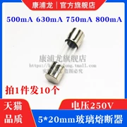 Cầu chì ống cầu chì thủy tinh 5x20mm cầu chì 500ma 630ma 750ma 800ma 250V dụng cụ 5*20