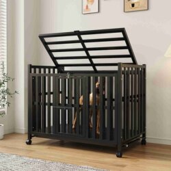 Dog Cage for Large, Medium, and Small Dogs with Separate Toilet, Indoor Home Use, Reinforced and Thickened Pet Fence, Dog House, Dog Kennel