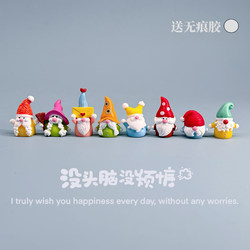 Mini Cute Christmas Witch Gnome Car Dashboard Office Desk Decoration Small Ornament Gift