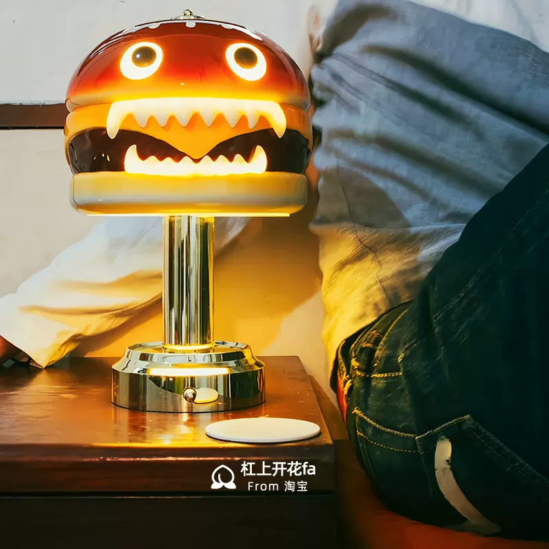 UnderCover漢堡燈臺燈潮牀頭燈高級感夜燈擺件Hamburger Lamp現貨-Taobao