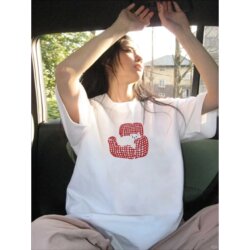 Heavy Weight 100% Pure Cotton Short-Sleeved T-Shirt for Women 2026 New Popular Design Niche American Style Loose Half-Sleeved Top