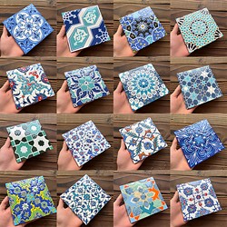 Nordic Small Tiles 150X150 Glossy Glazed Background Wall Kitchen Bathroom Balcony Washbasin Wall and Floor Tiles