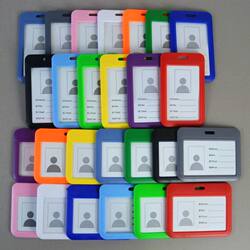 Single-Sided Transparent Work Id Card Holder, Work Badge, Student Access Card, Sliding Push-Fit Card, Name Badge Holder