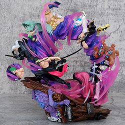 One Piece Demon King Enamel King's Throne Zoro Luffy's Rival Anime 2D Figure Model Statue Ornament