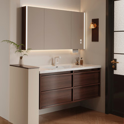 Medieval Style Bathroom Cabinet with Integrated Ceramic Basin, Bathroom Sink, Washbasin Cabinet Combination, Washstand, Washbasin