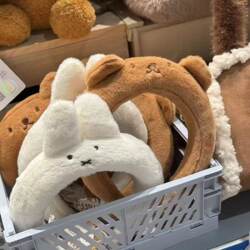 New Sweet and Cute Plush Super Adorable Cartoon Miffy Rabbit Bear Hair Clip Hair Tie Headband Girly Hair Accessory Headwear