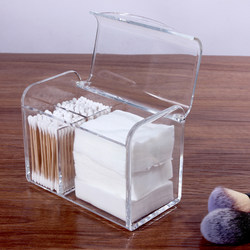 Desktop Dust-Proof Cotton Swab Storage Box, Makeup Remover Cotton, Toothpick Line, Cosmetics Beauty Cotton Swab Box Storage and Organization
