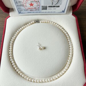 Authentic natural freshwater pearl necklace 5-6-7-8 round necklace for mother and girlfriend as a Mother's Day gift