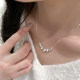 S925 sterling silver cat eye bead necklace women's light luxury niche design advanced clavicle chain 2025 new hot style necklace