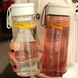 Large-Capacity Plastic Cup, High Appearance Value, 2024 Summer New Sports Water Bottle, Portable, Simple, Student-Friendly, Drop-Resistant