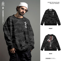 2025 new national fashion long-sleeved sweatshirt for men, loose