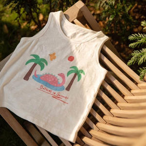 
Children's summer casual sports vest boys and girls pure cotton sleeveless T-shirt cartoon top small and medium-sized children's baby wear outside