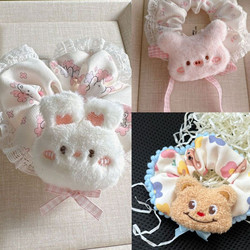 Plush Cartoon Bear and Rabbit Large Hair Ties Cute Autumn and Winter Sweet Student Hair Accessories Piggy