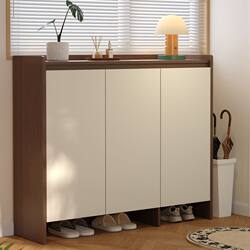 Solid Wood Shoe Cabinet for Home Entrance, Integrated Shoe Rack and Entryway Cabinet with Large Capacity Storage, Suitable for Hallway Outside the Door, Made of Ecological Board