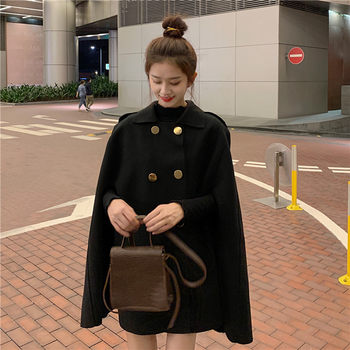 New autumn and winter Hepburn woolen women's large size slightly fat mm
