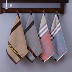 2 Pack Pure Cotton Square Towels for Household Men's Face Wash Towels Soft and Absorbent Square Household Handkerchiefs