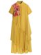 Yang Liping Tripted Yunshang Design the same national style retro embroidery female autumn dress long -sleeved chiffon long skirt
