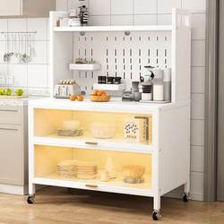 Kitchen Storage Rack, Sideboard Storage Cabinet, Floor-Standing Storage Rack, Multi-Layer Microwave Oven, Multifunctional Storage Cabinet